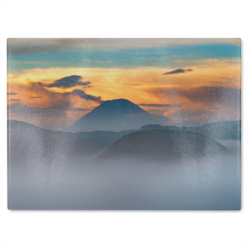 Bromo in morning time Designer Glass Chopping Board  Designer Glass Chopping Board