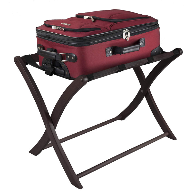 Luggage Rack, for Guest Room, Foldable, No Assembly, Espresso