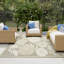 Floral Indoor/Outdoor Ivory Sage Area Rug-67813436