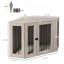 Meuble de coin pour cage de coin, meuble pour chenil de table de bout avec coussin, cage pour chien de grande taille à l'intérieur, brun noyer