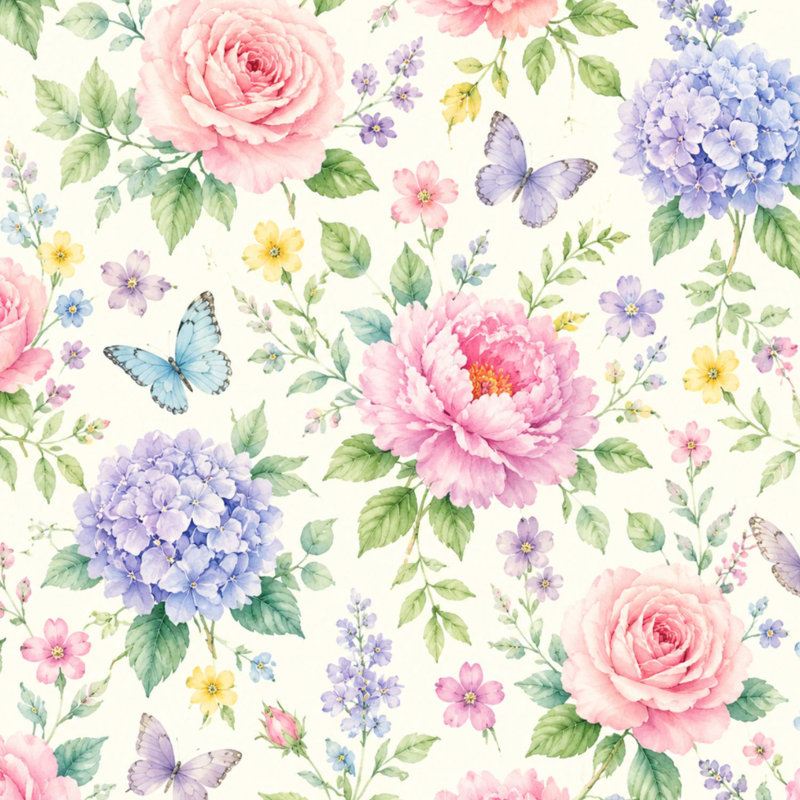 Papier peint auto-adhésif à motif de papillons multicolores à motif d'aquarelle à motif d'aquarelle