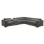 Canapé modulaire inclinable réversible en cuir véritable de 138 po Graddy-323713179
