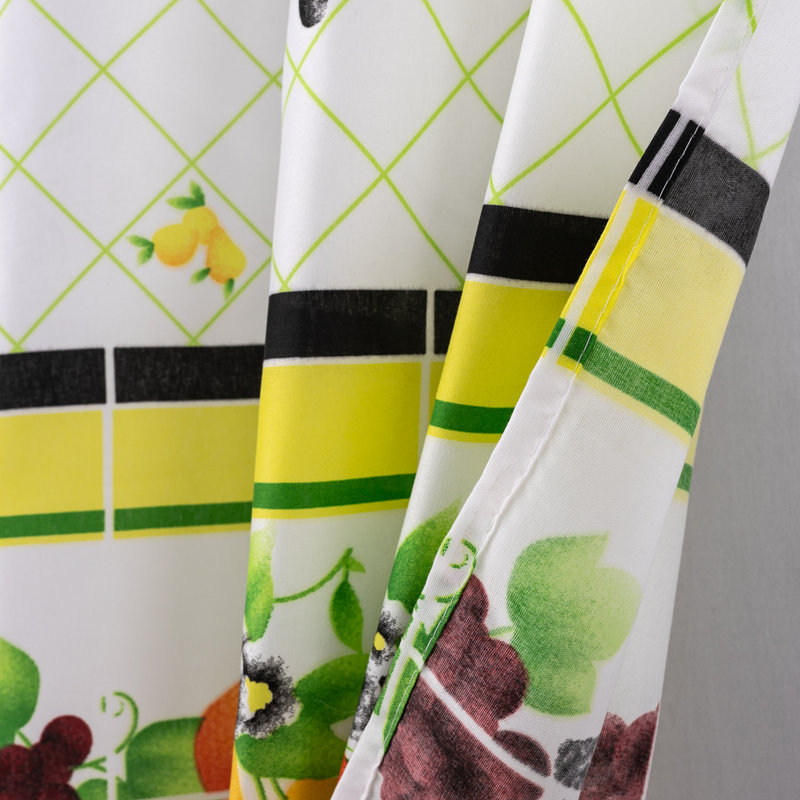 Meaux Ruffle Fruit Medley Kitchen Curtain Set