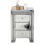 Jasmic Mirrored Glass Bedside Table 3 Drawer Crushed Diamond Home Decor