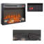 Foyer électrique encastrable 23 po - Chaufferette murale ultra-mince avec flamme de bûche réaliste, télécommande et minuterie, protection contre la surchauffe