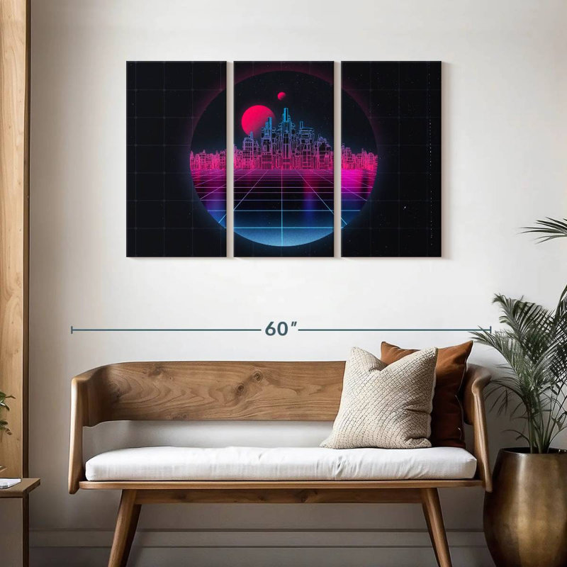 Kelan Dimensional Modern City, H 28 po x l 45 po