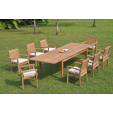 Delvale Outdoor 11 - Piece Teak Dining Set