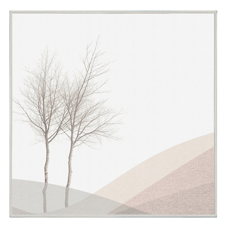 Tapis blanc lavable à la machine de couleur unie minimaliste Peksenak, Carré 5 pi