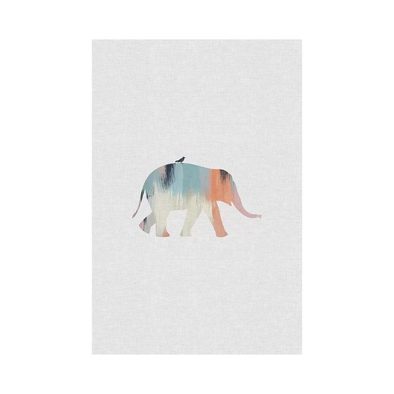 Pastel Elephant by Orara Studio - Wrapped Canvas Painting, 66.04 cm H x 45.72 cm W