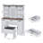 LED Vanity Set With Sliding Mirror, Built-In Power Outlets & Storage (Included Stool)