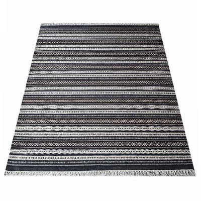 Tapis rectangulaires en laine tissés à la main et à plat Cleland