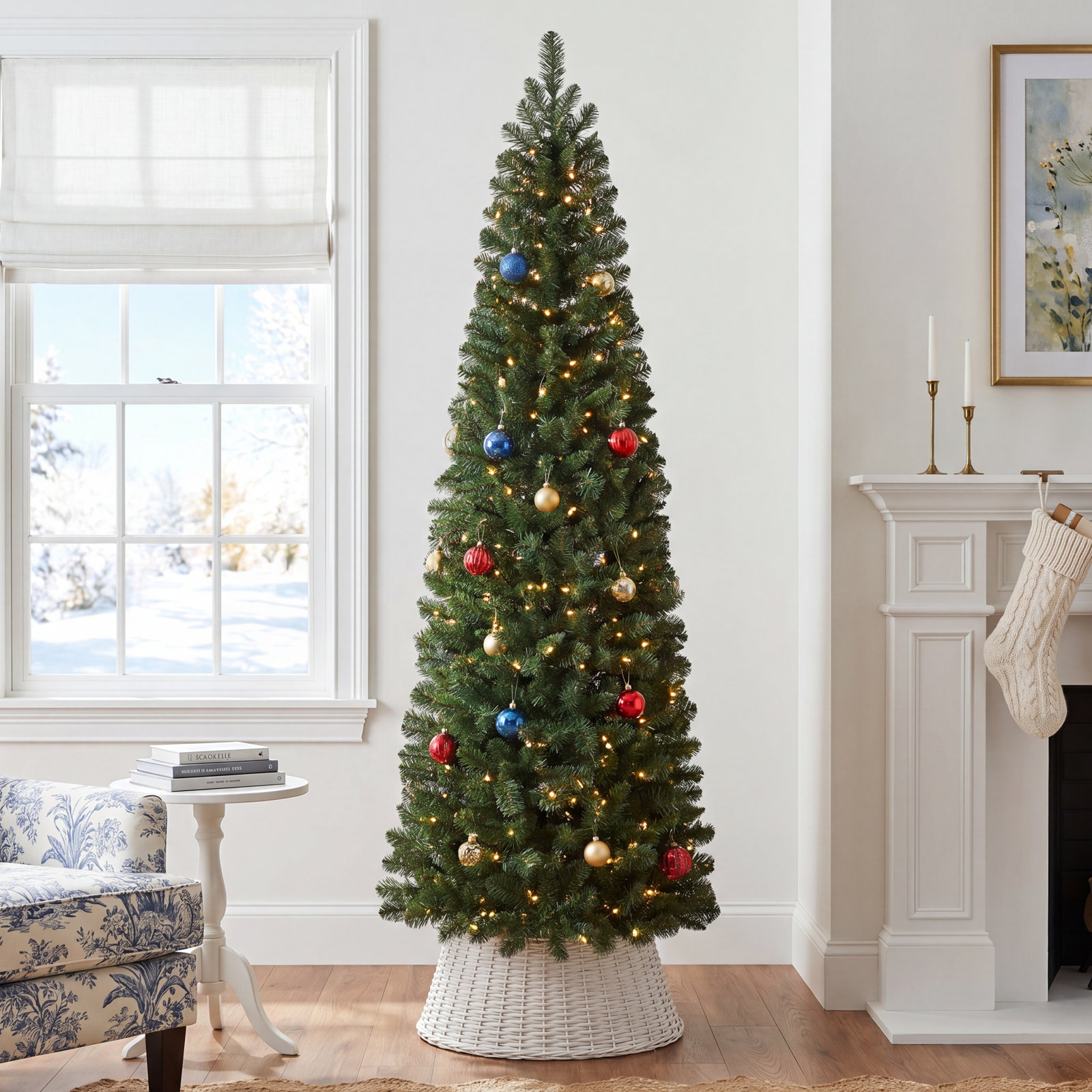 90' Lighted Artificial Spruce Christmas Tree