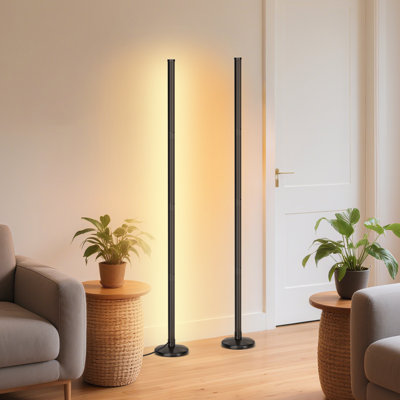 57.9"Inch Tall Column Corner Floor Lamp With 16 Million Colors Set Of 2