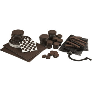 108 Pack Assorted Self-Stick Felt Furniture Pads and Bumpers Kit (Set of 108)