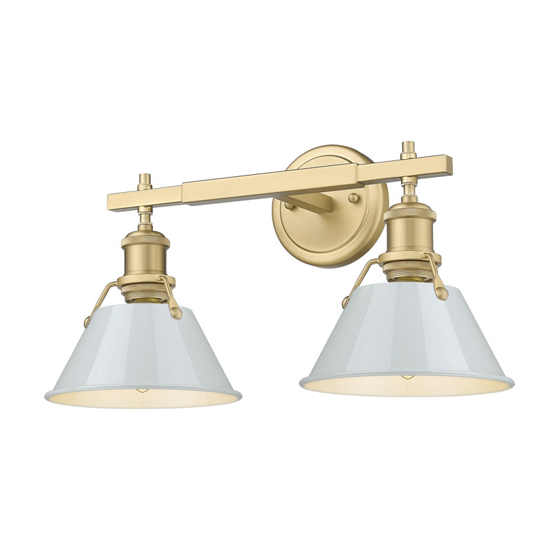 Weatherford 2 - Light Dimmable Vanity Light, Brushed Champagne Bronze, Dusky Blue