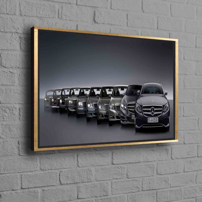 Artistic Luxury Vehicle Illustration on High-Quality Cotton Canvas Ideal for Modern Interior Design and Automobile Aficionados
