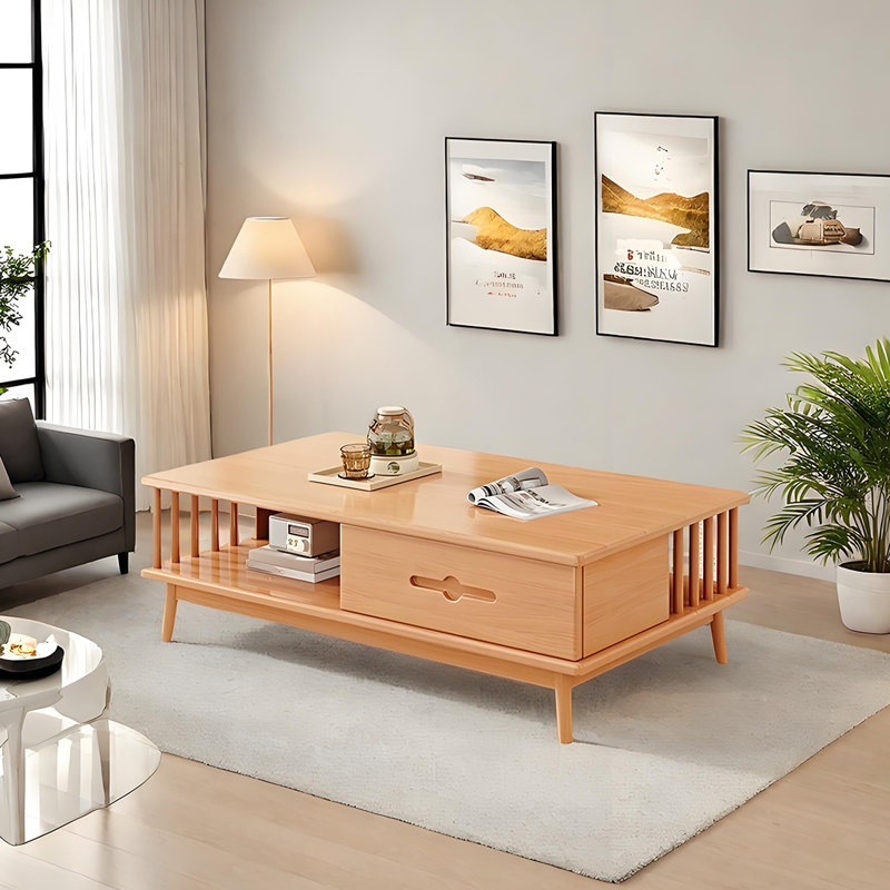 Table basse en bois massif, Burlywood