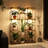  Plant Stand with Grow Light, 10-Tier Eucalyptus Wood Plant Shelf for Indoor/Outdoor Use, Warm Light Fixture for Home Decor