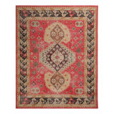 Distressed Homage Handmade Kilim Wool Geometric Area Rug