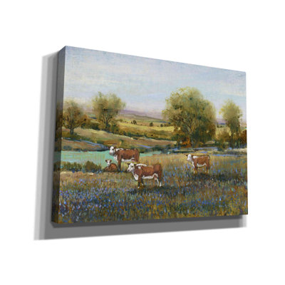 Field Of Cattle II' By Tim O'toole, Canvas Wall Art -  Rosalind Wheeler, 15893DE1FB8B4150BF9273C9E4F9B892