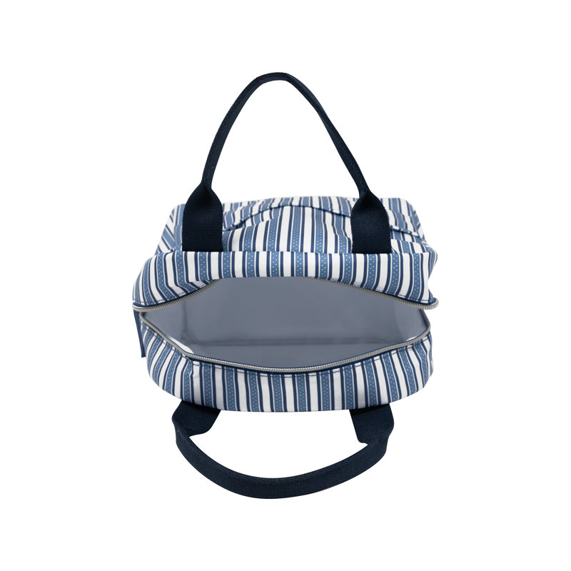 Sac à lunch, rayure ultramarine foncé