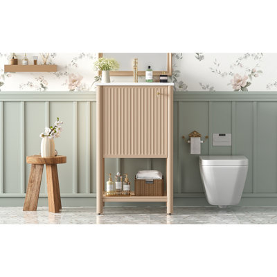 Meuble-lavabo de 20 po avec lavabo en céramique