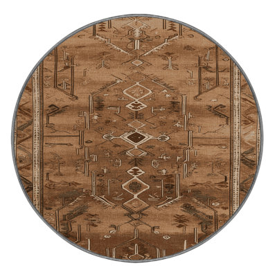 Machine Washable Persian Brown Area Rug