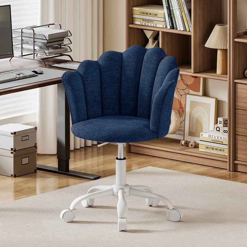 Office Chair, Adjustable Height Swivel Chair, Chenille Vanity Chair, Comfy Padded Computer Desk Chair For Office, Study, Bedroom