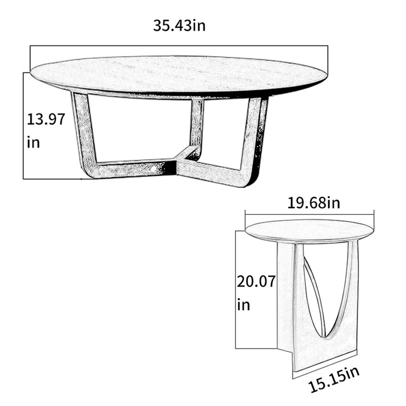 Round Coffee Table Elegant Design
