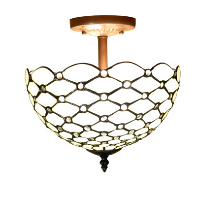 Edgar Glass Semi Flush Mount