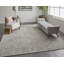 Tapis abstrait en chenille tissée à la machine en gris / brun clair / ivoire-524516863