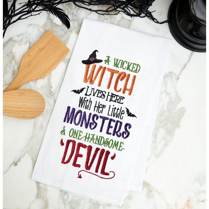 Serviette de cuisine Witch, Monsters, and Devil
