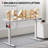 63'' Electric Height Adjustable Standing Desk With Splice Top, White-501771277-501771264-501771271