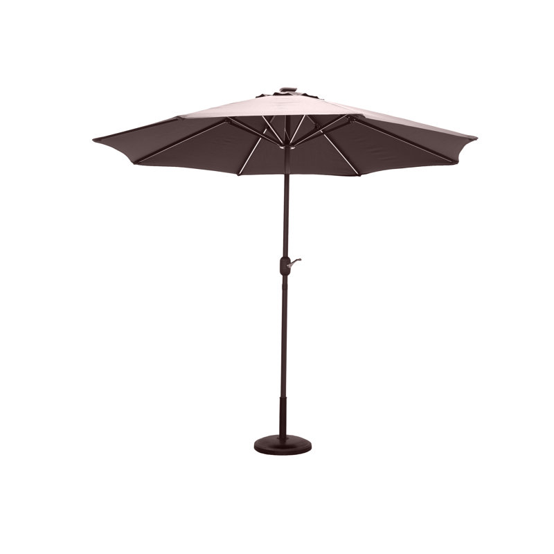 267cm Lighted Market Parasol, Taupe