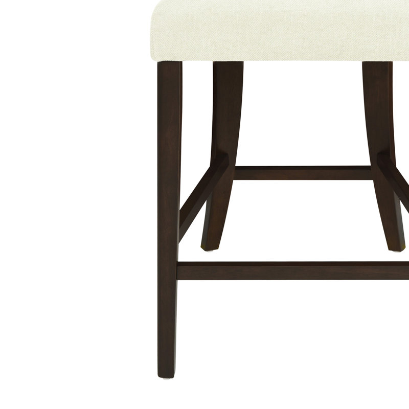 Tabouret de bar ergonomique en bois et tissu au design moderne pour le confort de la cuisine