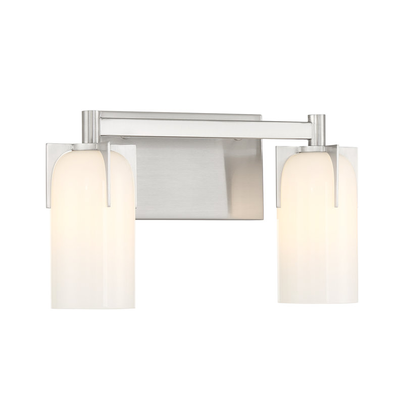 Éclairage pour salle de bain 2 lumières Irela en nickel satiné, Nickel satiné, Deux lumières
