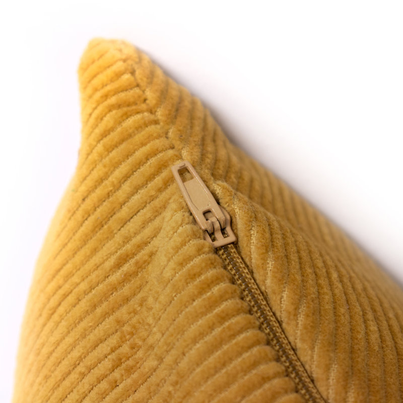 Jagger Geometric Square Cushion, Ochre, Feathers