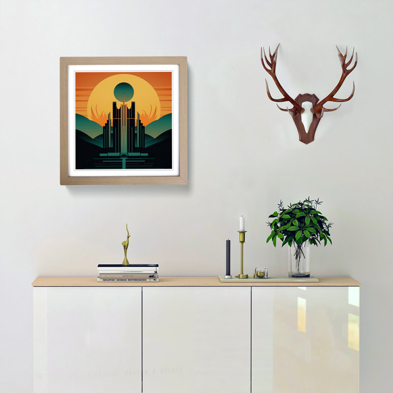 Single Picture Frame Print on Wood, Oak