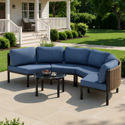 4 - Person Aluminum Patio Conversation Furniture Set With Table