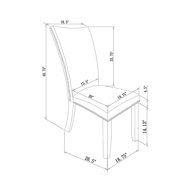 CHAISES NOIR JHOANNA (ENSEMBLE DE 2)