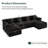 142" Modular Cloud Sofa with Deep Seat, U-Shaped Corduroy Couch, No Assembly Required-1148855807