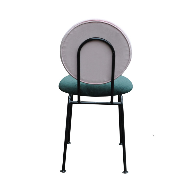 Medallion 52cm H Upholstered Side Chair, Pink/Turquoise