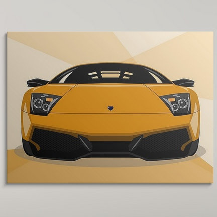 «Lamborghini Murcielago LP670» par Francy, impression, H 18 po x l 24 po x P 1,25 po, Toile