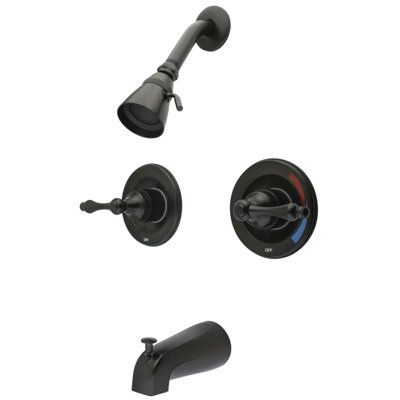 Heritage Pressure Balanced Temperature Control Tub and Shower Faucet with Twin Metal Lever Handles