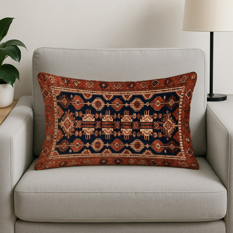 Coussin décoratif d'intérieur et d'extérieur Overdyed, Rectangulaire H 25 po x l 18 po, Brun oriental brun 132