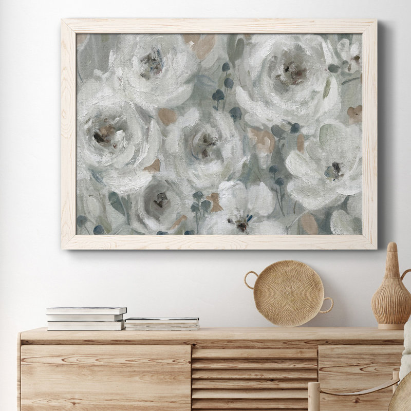 Neutral Symphony - Cadre photo, reproduction d'art sur papier, H 37,5 po x l 27,5 po x P 1,5 po, Blanc