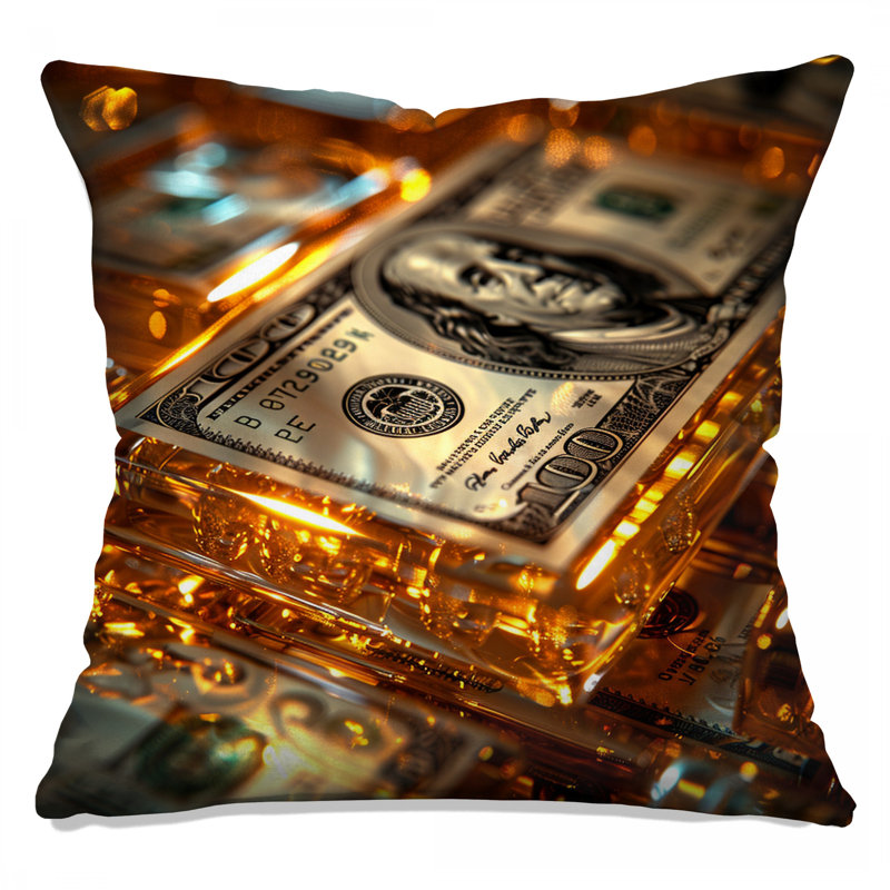 Coussin à monnaie, coussin à double face, 16 po x 16 po