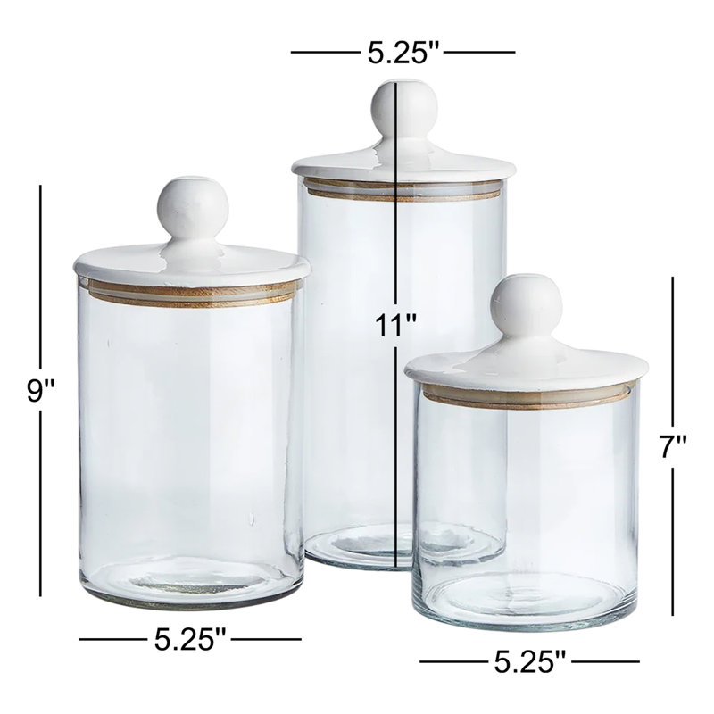 Jana Glass Canister - Set of 3