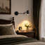1‑Light Black Swing Arm Sconce