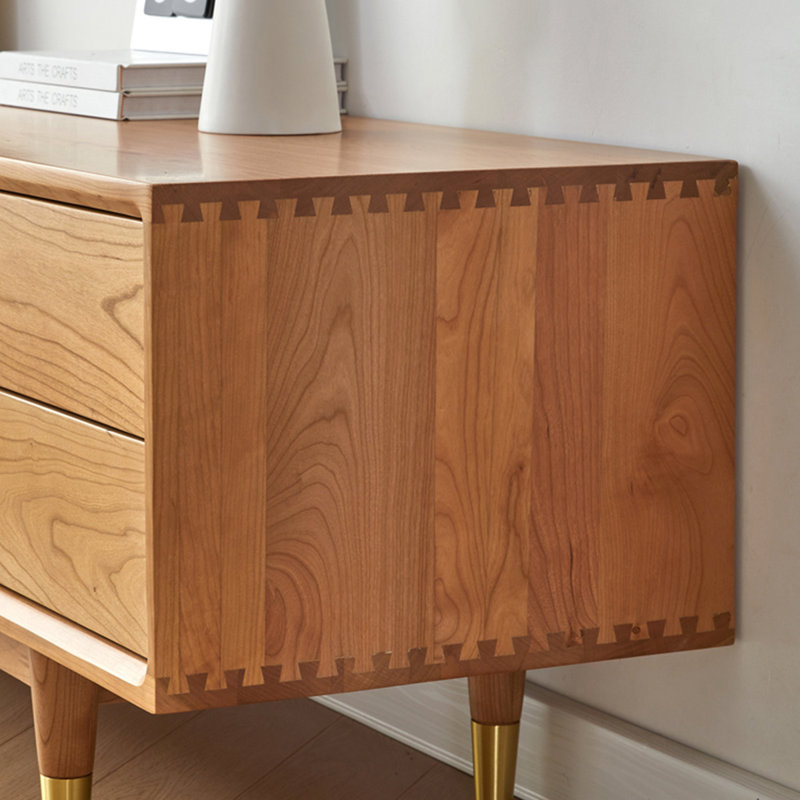 Meuble télé moderne et multifonctionnel de grande capacité, H 17,72 po x L 94,49 po x l 15,75 po, Tanné